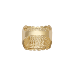 9ct Yellow Gold Substantial 5-Row Keeper Ring back view