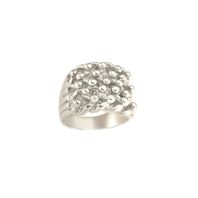 Sterling Silver 4-Row Keeper Ring